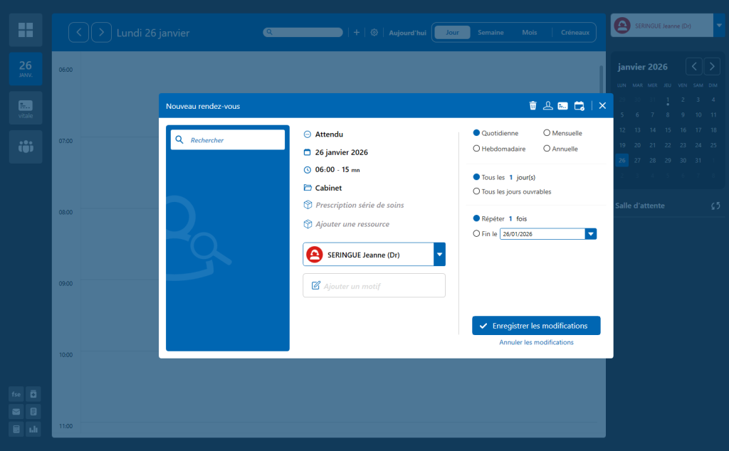 Créer et gérer des rendez-vous récurrents dans l’agenda DrSanté