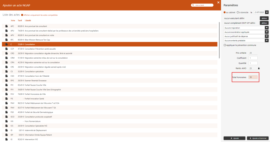 Créer une FSE pour un patient victime d'un attentat 4
