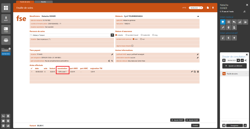 L’Exonération Code 3 ou Code 7-3