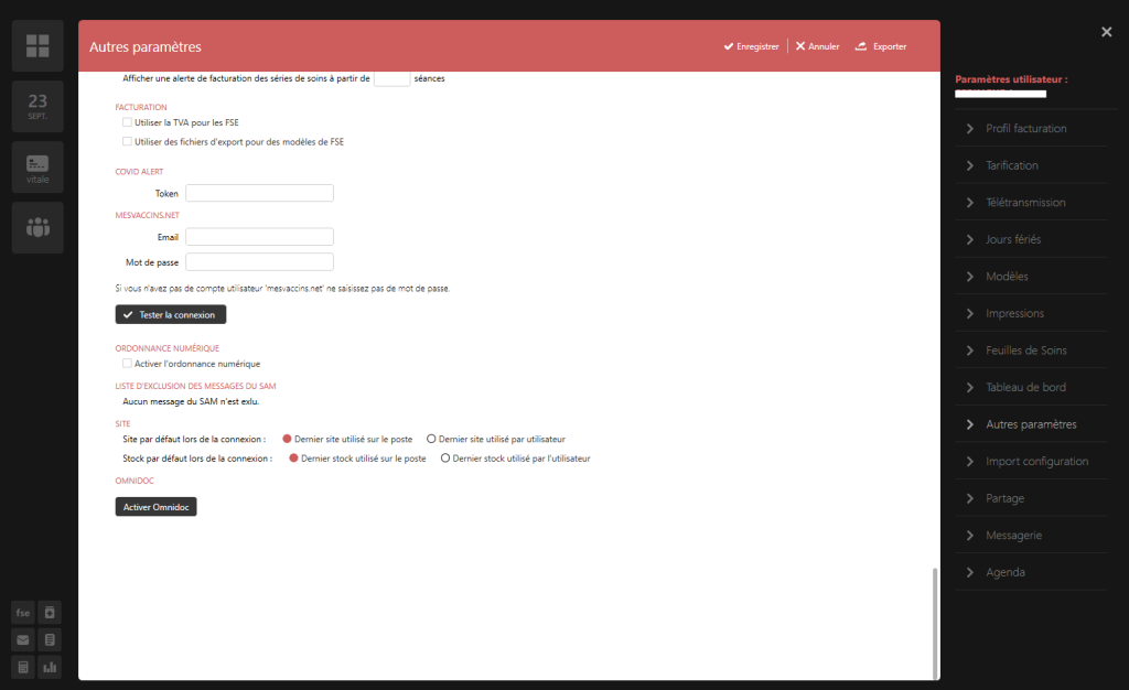 autres parametres omnidoc