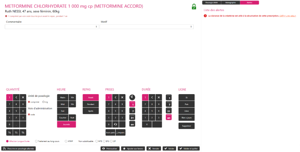 choix du produit souhaité