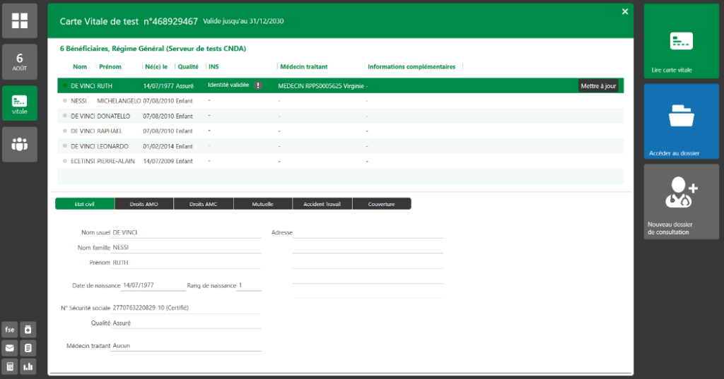 créer dossier patient
