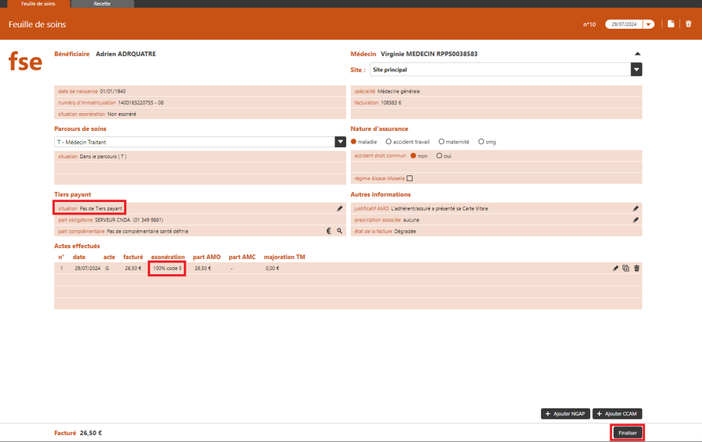 créer une fse en invalidité