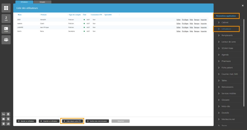 créer une session remplacant