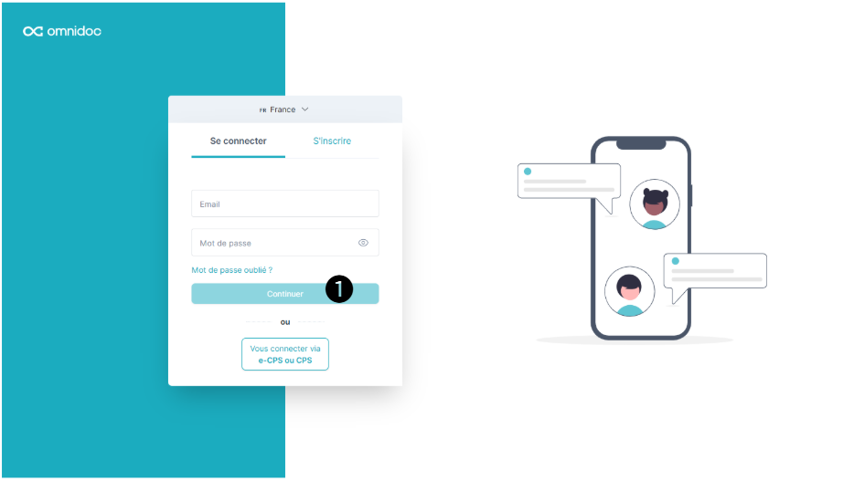 écran de connexion omnidoc