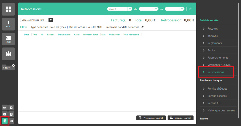 gérer les rétrocessions