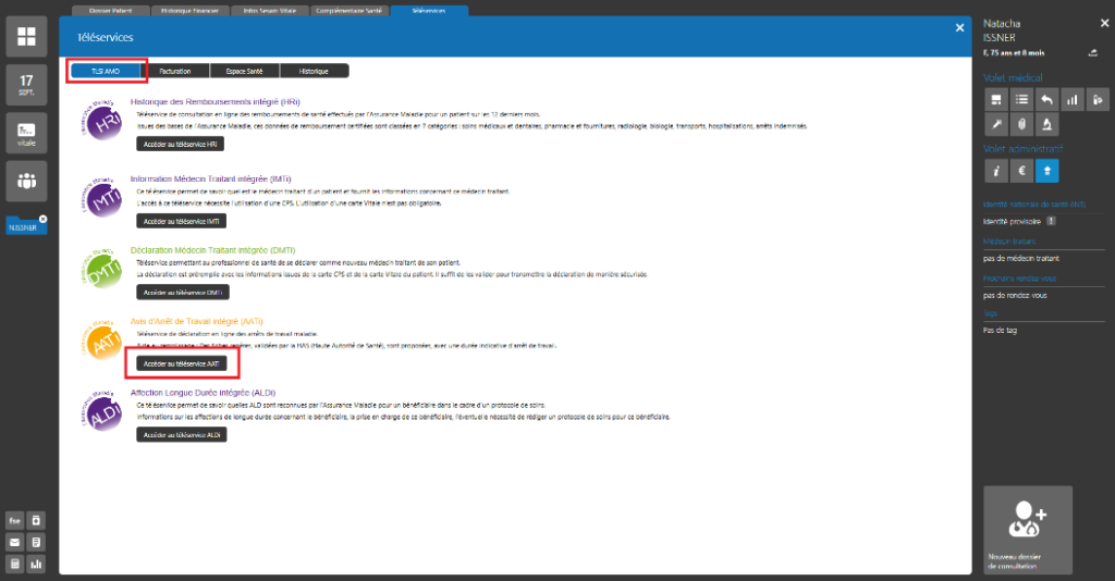 Téléservices disponibles