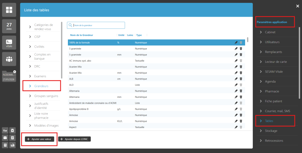 Personnaliser l’affichage des mesures dans le dossier patient