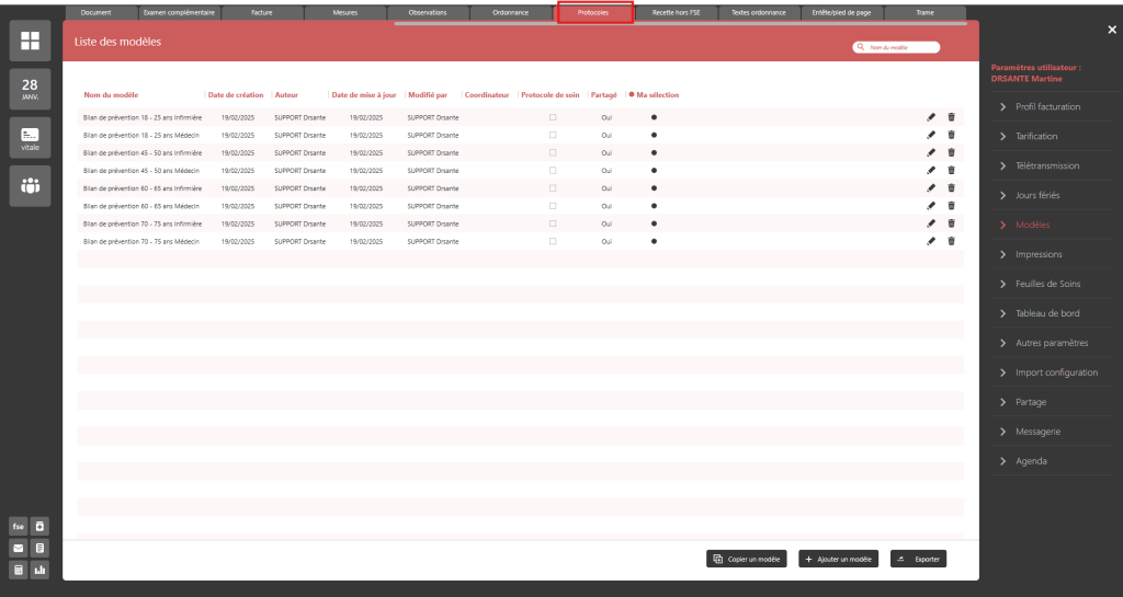 Créer et utiliser un protocole de consultation