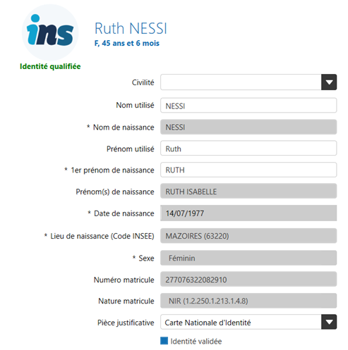 Qualifier l’Identité Nationale de Santé (INS) de mes patients