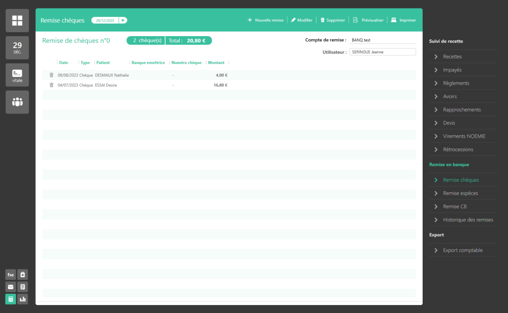 récapitulatif détaillé de la remise