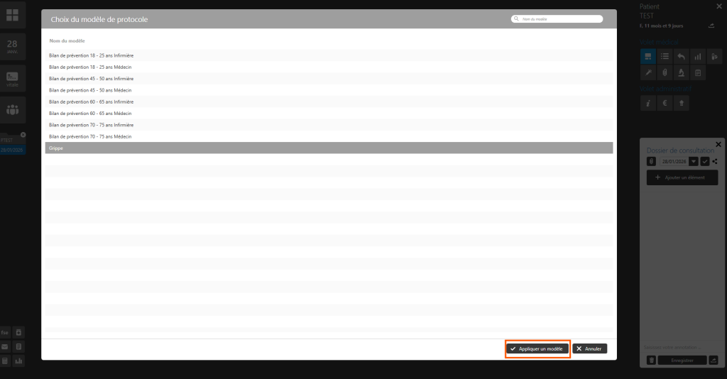 Créer et utiliser un protocole de consultation
