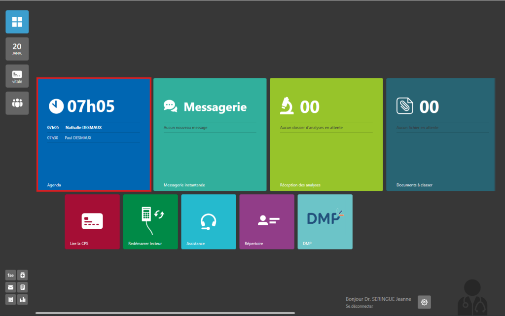 Utiliser le widget Agenda