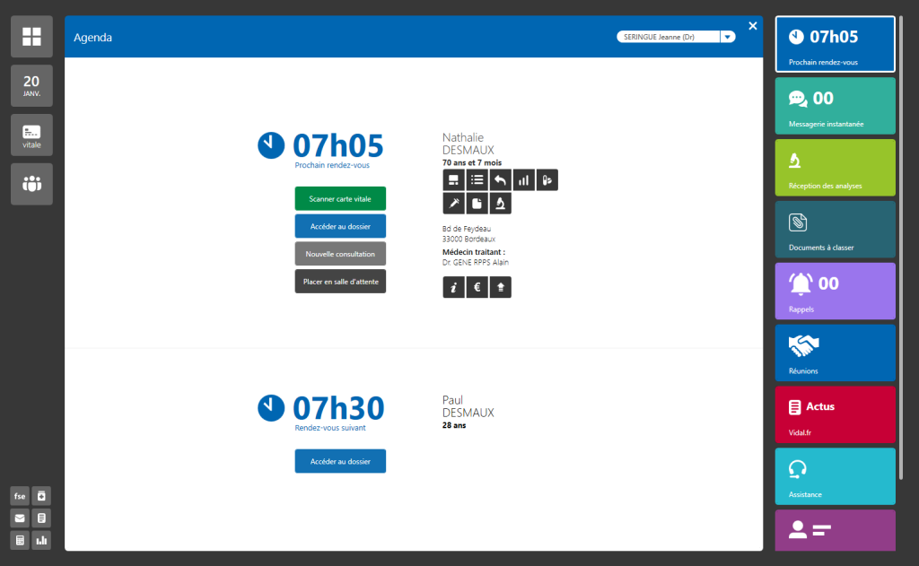 Utiliser le widget Agenda