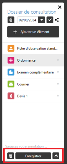 ordonnance dossier de consultation